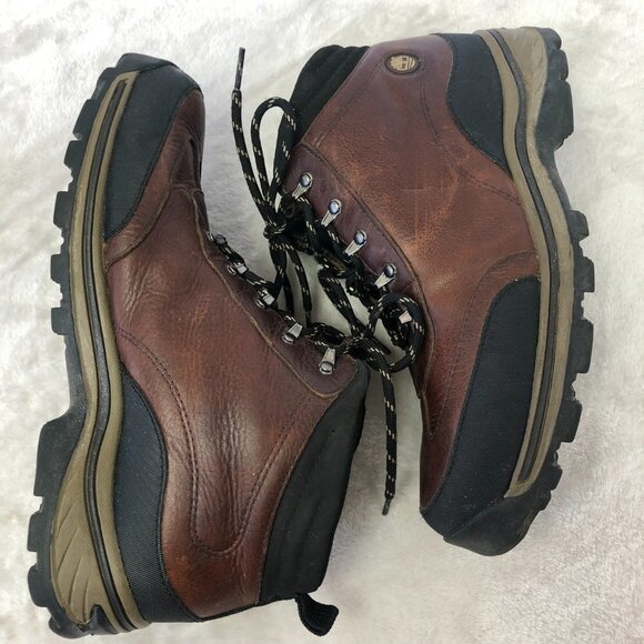 Timberland Back Road Brown Leather Hiking Trail Boots Size 7 - Picture 7 of 14